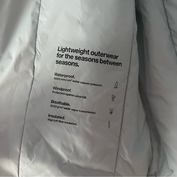 NWT Rains Padded Nylon Vest Sky Blue Small - Picture 6 of 14